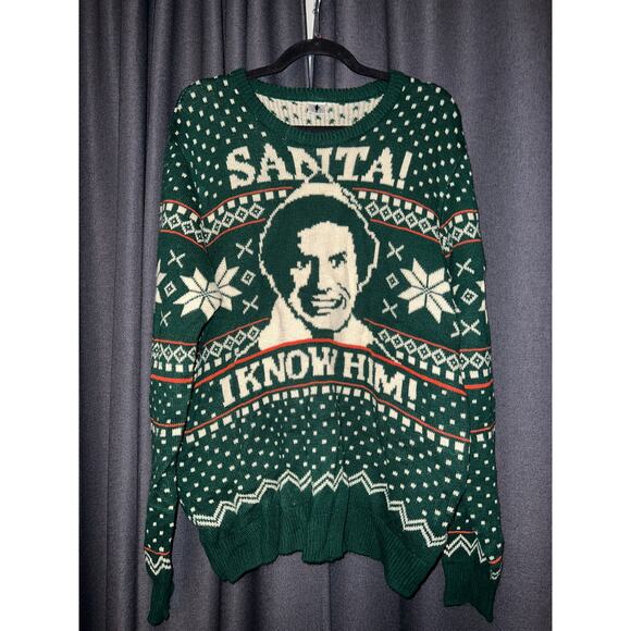 Ugly Christmas Sweater Xmas Size XL Elf - Picture 1 of 3